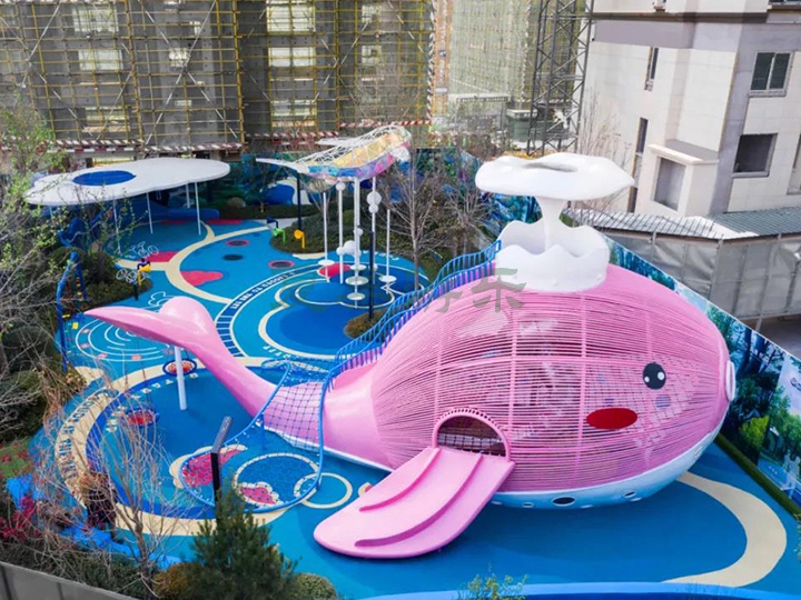 粉色鲸鱼主题游乐设施