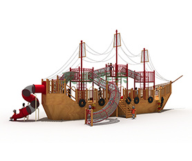 儿童加勒比海盗木质船设备