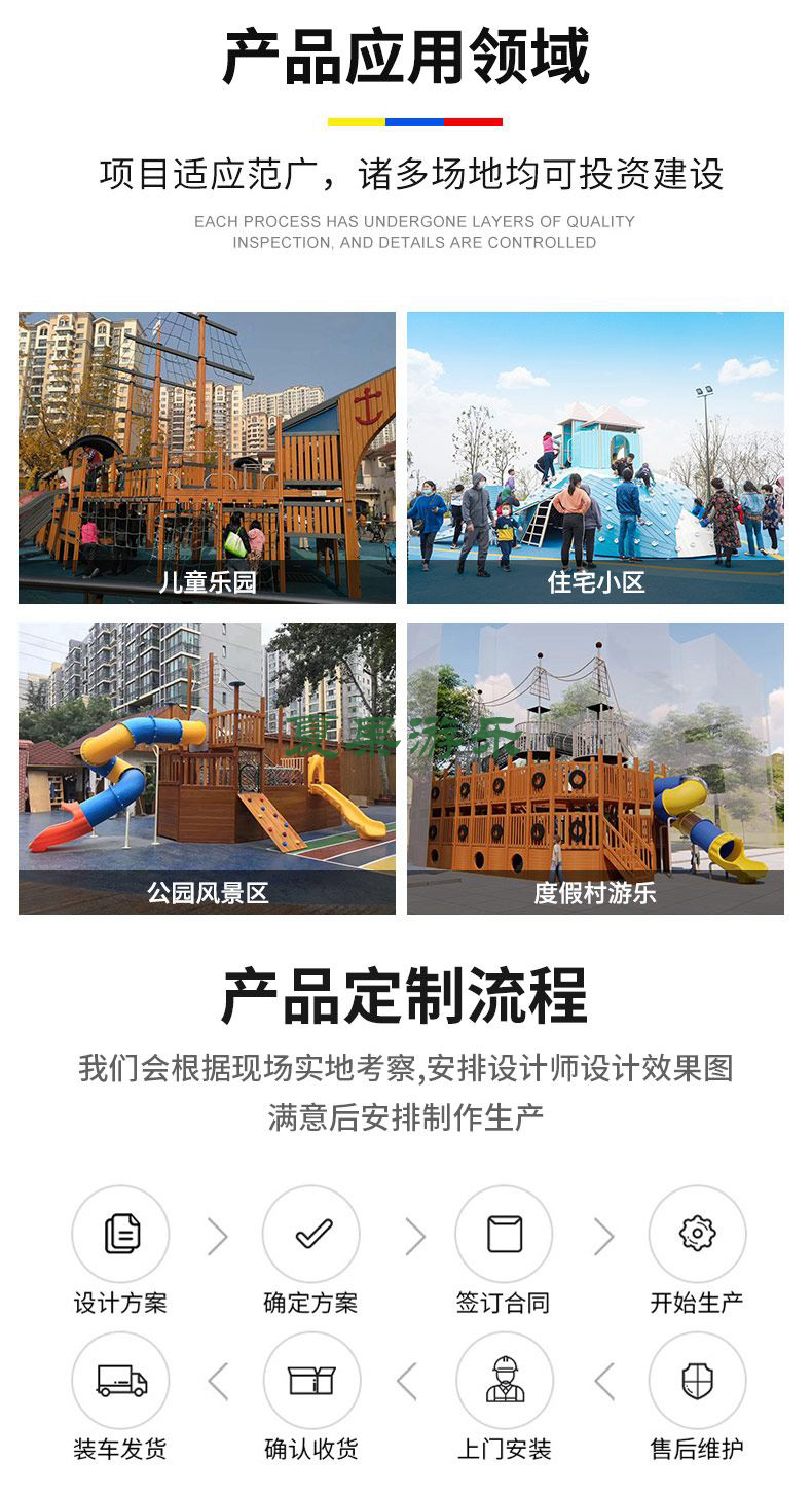 公園沙灘兒童木質(zhì)海盜船(圖10)