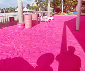 网红沙滩粉色沙子