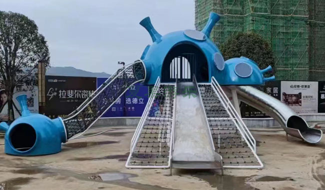 江苏南京公园不锈钢滑梯项目案例(图3)